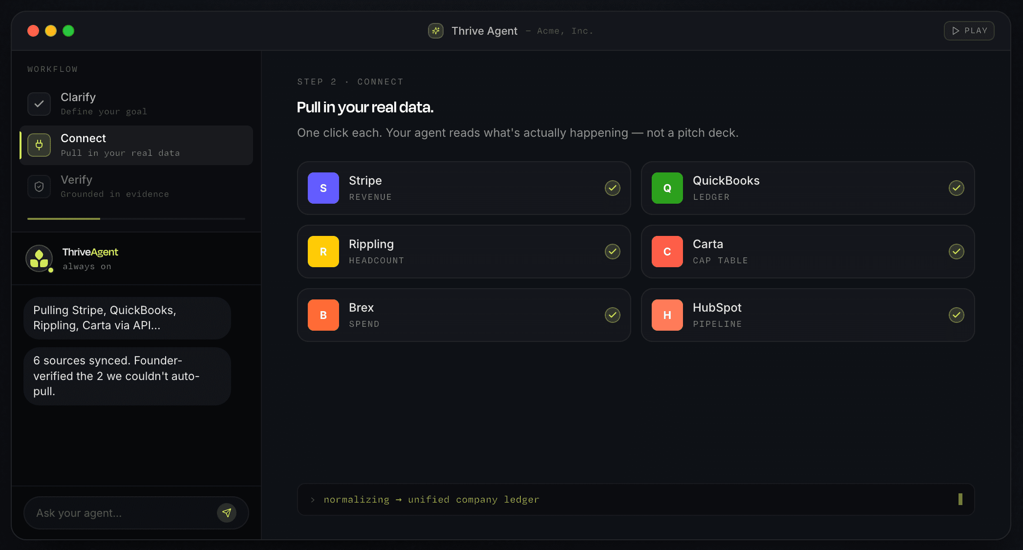 Agent step two: connect real data sources